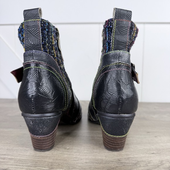 Spring Step L'ARTISTE Nancies Zip Leather Ankle Booties Boots Sz-37 - US 6.5-7 - Picture 6 of 11